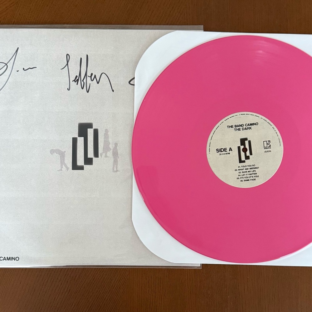 The Band Camino Pink Vinyl Record SIGNED